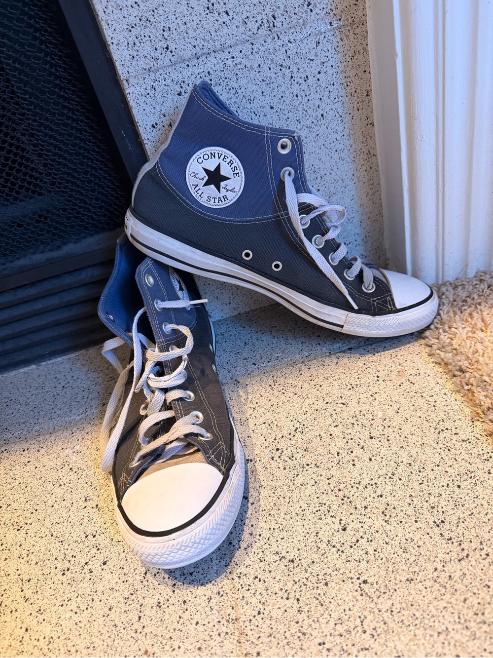 Converse All Star High Top Sneakers - Charcoal Gray with White